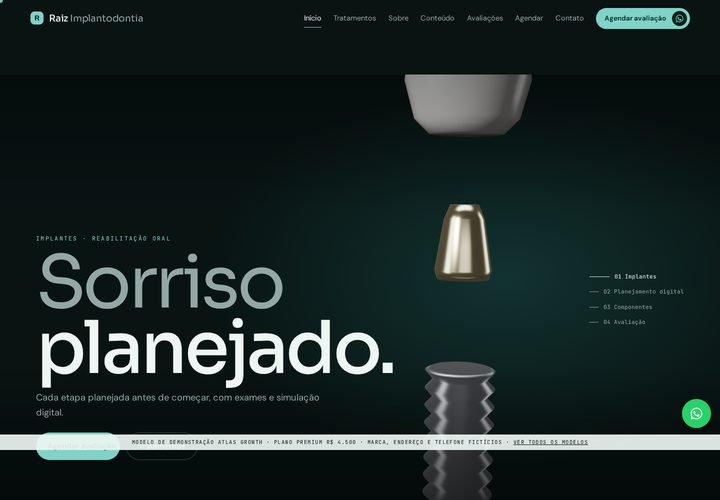 Prévia do modelo clínica de implantes e reabilitação oral