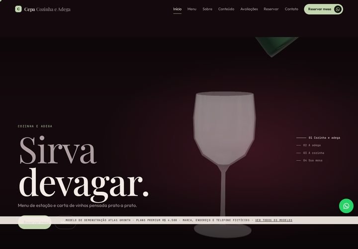 Prévia do modelo restaurante e adega