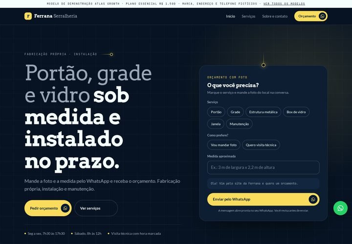 Prévia do modelo Serralheria e vidraçaria